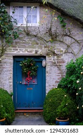 English Country Cottage At Christmas