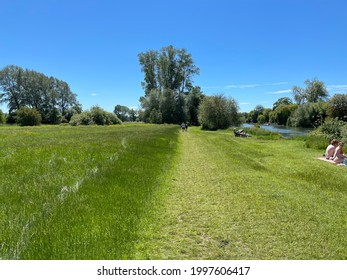 English Countryside Road By The River Thames