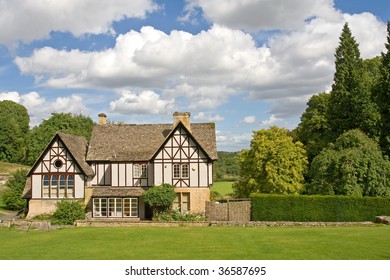 An English Garden And House. Property Belongs To National Trust