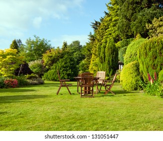 English Garden In Late Summer