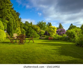 English Garden In Late Summer