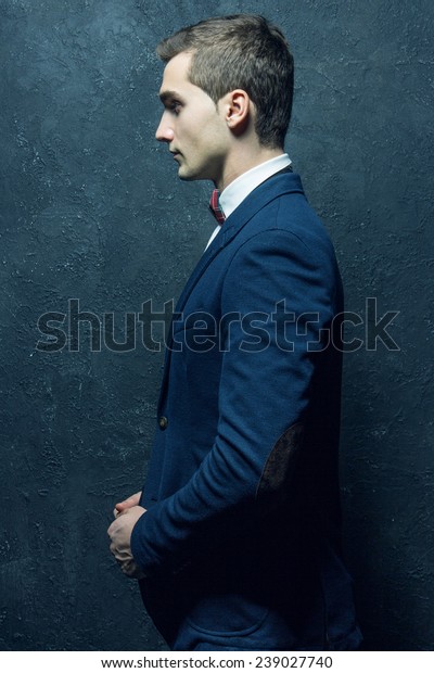 English Gentleman Male Beauty Concept Portrait Stock Photo