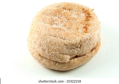 An English Muffin Cut In Half (isolated)