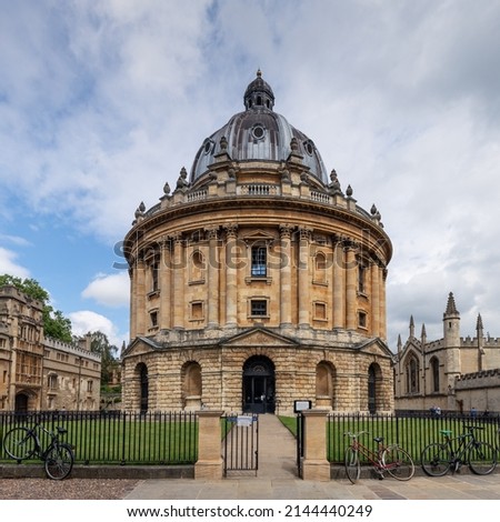 English Palladian style medieval building of the Radcliffe Camera built in the early 1700's in Oxford, UK