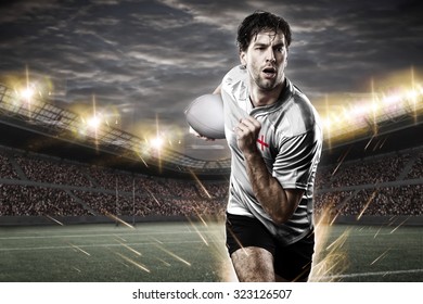 English Rugby Player Wearing White Uniforme Stock Photo 323126507 ...