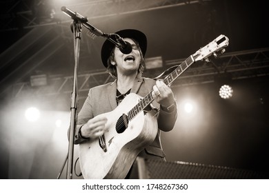 English Singer And Song Writer Gaz Coombes Performing Live At Standon Calling Festival Uk, 29th July 2018 