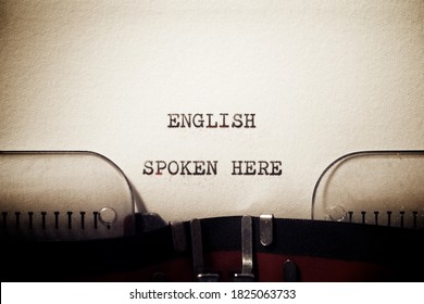 English spoken here
