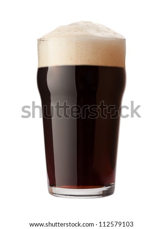 English Stout Isolated on white with a clipping path