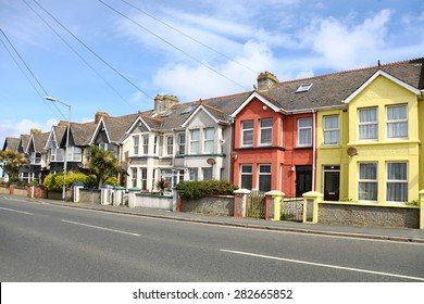 English street of terraced houses, without parked cars - Powered by Shutterstock