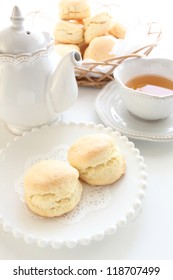 English Tea And Scone For Afternoon Tea Image