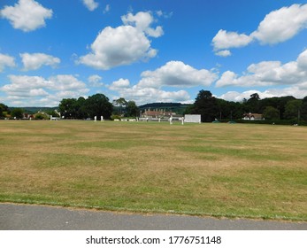 An English Village Cricket Match In Progress