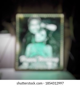 A engraving with a blur effect