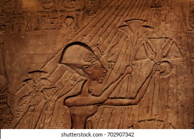 Engraving By Akenaton At The Cairo Museum