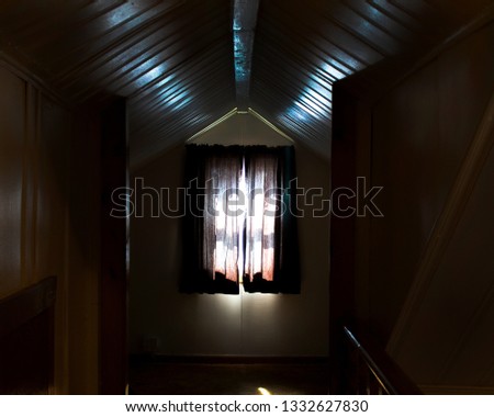 Similar – Pink Curtains Fenster