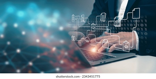 Enhance business efficiency with cloud computing and online security, strategic planning and data analysis for business growth, digital transformation, automating processes for improved performance.