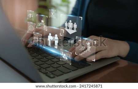 Enhancing employee engagement and retention concept. Positive work environment to keep their employees happy and productive. Reduced staff turnover, improved employee morale, better work life balance.