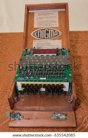 The Enigma Cipher Coding Machine from World War II