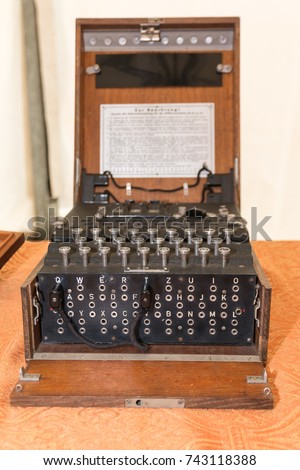 The Enigma Cipher Machine from World War II