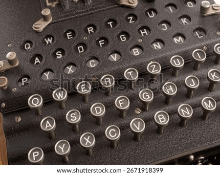 Enigma Machine Awaiting Cipher Input