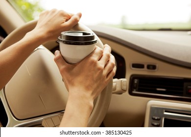 Enjoy A Cup Of Coffee To Go To Keep You Concentrated On The Way To Work Or Holidays. Driving Assistance.