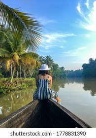 Enjoying Backwater Boat Ride In Kerala, India