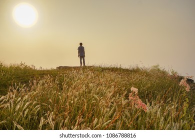 Enjoying morning and beautiful sun at hill of Dlingo, Bantul, Yogyakarta - Shutterstock ID 1086788816