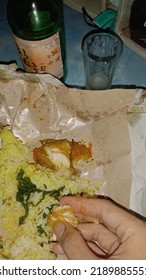 I'm Enjoying A Pack Of Nasi Padang, Which I Bought At A Typical Indonesian Warteg.