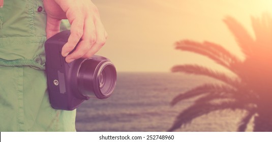 Enjoying the tropical view. - Shutterstock ID 252748960