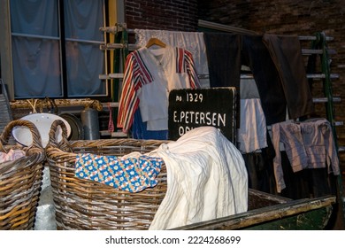 Enkhuizen, Netherlands. October 2022. Old Costumes In Enkhuizen. High Quality Photo