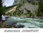 Enns River at the Gesäuse National Park in Austria