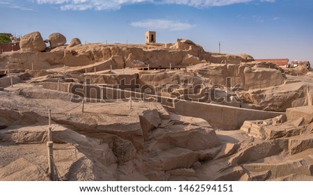  The enormous uncompleted obelisk in a quarry at Aswan, Egypt