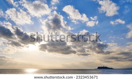 Enoshima Island, bluesky, cloud, sunset