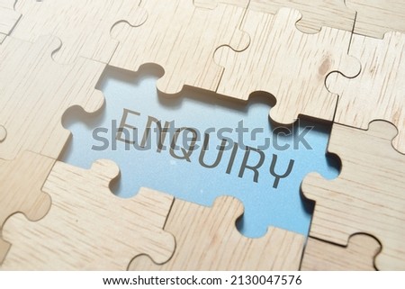 Enquiry wording with missing pieces of puzzle 