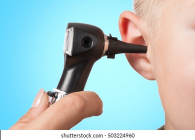 ENT Medical Examination With The Otoscope, In One Child