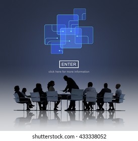 Enter Internet Computer Privacy System Protection Concept