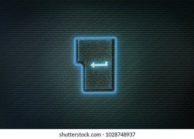 Enter key button on the computer. cyber crime concept