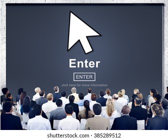 Enter Online Join Website Technology Concept