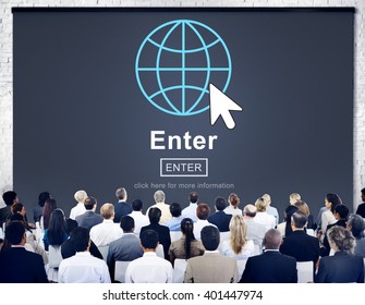 Enter Online Join Website Technology Concept
