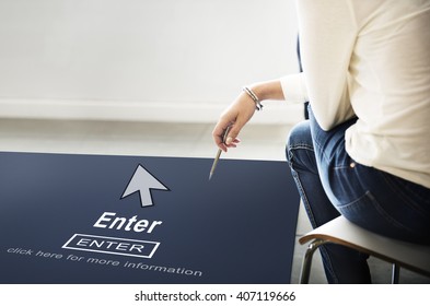 Enter Online Join Website Technology Concept