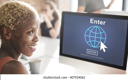 Enter Online Join Website Technology Concept