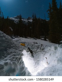 Enter to snow igloo snow cave