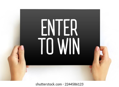 Enter to Win text on card, concept background - Shutterstock ID 2244586123
