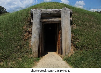 Entering The Indian Mounds At The Ocmulgee National Park!