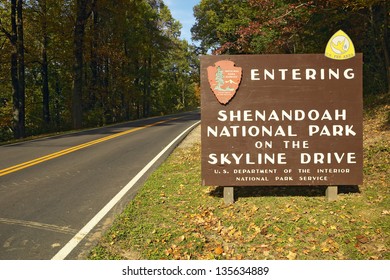 Entering Shenandoah National Park Virginia