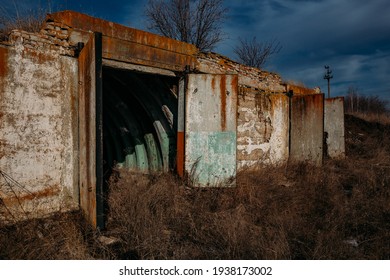 Entrance To Abandoned Underground Depot In Soviet Military Base.