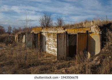 Entrance To Abandoned Underground Depot In Soviet Military Base.