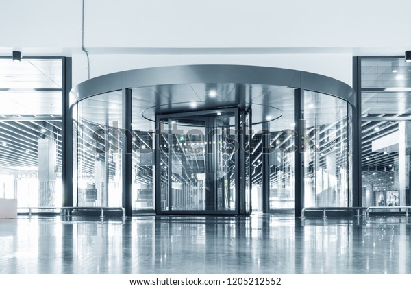 Entrance Aluminum Revolving Door Interior Decoration Stock