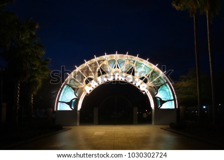 The entrance to Armstrong Park in New Orleans                               