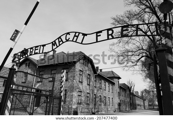 Entrance Auschwitz Concentration Camp Stock Photo Edit Now 207477400