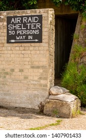 Entrance to a British World War Two public air raid shelter.